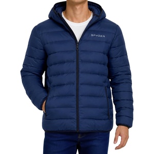 image:imageSpyder Puffer Jacket Men  Packable Lightweight Quilted Hooded Winter CoatNavy Tonal
