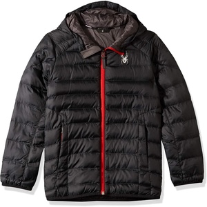 image:imageSpyder boys Boys Geared Hoody Synthetic Down JacketBlackBlackRed