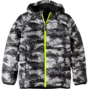 image:imageSpyder boys Boys Geared Hoody Synthetic Down JacketCamo Distress PrintCamo Distress PrintBryte Yellow