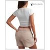 image:imageSpyder Womens Shorts  Lightweight Breathable Woven Pull On Side PocketsMushroom