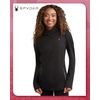 image:imageSpyder Womens Quarter Zip Pullover  Brushed Fleece Mock Neck SweatshirtBlack
