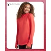image:imageSpyder Womens Quarter Zip Pullover  Brushed Fleece Mock Neck SweatshirtCayenne