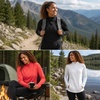 image:imageSpyder Womens Quarter Zip Pullover  Brushed Fleece Mock Neck SweatshirtCayenne