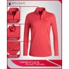 image:imageSpyder Womens Quarter Zip Pullover  Brushed Fleece Mock Neck SweatshirtCayenne