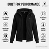 image:imageSpyder Womens Sherpa Fleece Jacket  Waffle Knit Heavyweight Full Zip HoodiBlack