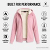 image:imageSpyder Womens Sherpa Fleece Jacket  Waffle Knit Heavyweight Full Zip HoodiMauve Rose