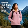 image:imageSpyder Womens Sherpa Fleece Jacket  Waffle Knit Heavyweight Full Zip HoodiMauve Rose