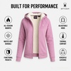 image:imageSpyder Womens Sherpa Fleece Jacket  Waffle Knit Heavyweight Full Zip HoodiOrchid