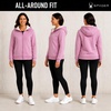 image:imageSpyder Womens Sherpa Fleece Jacket  Waffle Knit Heavyweight Full Zip HoodiOrchid