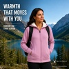 image:imageSpyder Womens Sherpa Fleece Jacket  Waffle Knit Heavyweight Full Zip HoodiOrchid
