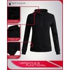 image:imageSpyder Womens Sweatshirt  Wind Resistant Cowl Neck Plush Fleece TopBlack
