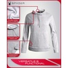 image:imageSpyder Womens Sweatshirt  Wind Resistant Cowl Neck Plush Fleece TopLight Heather Grey