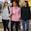 image:imageSpyder Womens Sweatshirt  Wind Resistant Cowl Neck Plush Fleece TopLight Heather Grey