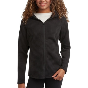 image:imageSpyder Womens Fleece Sweatshirt  UPF 30 Wind Resistant Full Zip Cozy HoodBlack