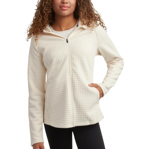 image:imageSpyder Womens Fleece Sweatshirt  UPF 30 Wind Resistant Full Zip Cozy HoodPearl