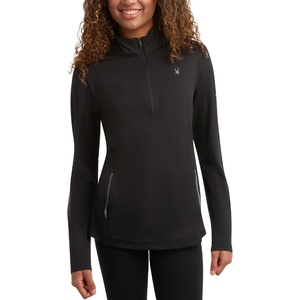 image:imageSpyder Womens Quarter Zip Pullover  Brushed Fleece Mock Neck SweatshirtBlack