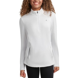 image:imageSpyder Womens Quarter Zip Pullover  Brushed Fleece Mock Neck SweatshirtWhite