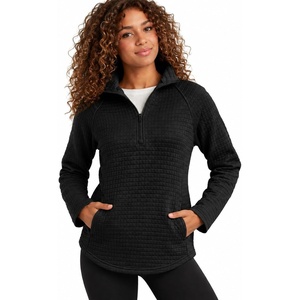 image:imageSpyder Womens Quarter Zip Pullover Sweatshirt  Mock Neck Knit FleeceBlack