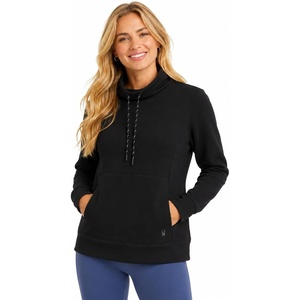 image:imageSpyder Womens Sweatshirt  Wind Resistant Cowl Neck Plush Fleece TopBlack