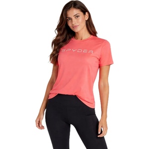 image:imageSpyder Womens Short Sleeve Tops  Breathable UPF 50 Easy Care Sun ShirtPeach Bud