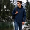 image:imageSpyder Mens Insulated Hooded Jacket Full Zip Water Resistant WindbreakerDark Navy