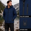 image:imageSpyder Mens Insulated Hooded Jacket Full Zip Water Resistant WindbreakerDark Navy