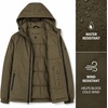 image:imageSpyder Mens Insulated Hooded Jacket Full Zip Water Resistant WindbreakerMilitary