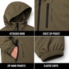 image:imageSpyder Mens Insulated Hooded Jacket Full Zip Water Resistant WindbreakerMilitary