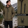 image:imageSpyder Mens Insulated Hooded Jacket Full Zip Water Resistant WindbreakerMilitary