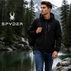 image:imageSpyder Mens Insulated Hooded Jacket Full Zip Water Resistant WindbreakerStealth Black
