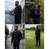 image:imageSpyder Mens Rain Jacket  Waterproof Lightweight Hooded WindbreakerBlack