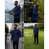 image:imageSpyder Mens Rain Jacket  Waterproof Lightweight Hooded WindbreakerDark Navy