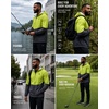 image:imageSpyder Mens Rain Jacket  Waterproof Lightweight Hooded WindbreakerLime Punch