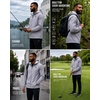image:imageSpyder Mens Rain Jacket  Waterproof Lightweight Hooded WindbreakerPewter