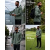 image:imageSpyder Mens Rain Jacket  Waterproof Lightweight Hooded WindbreakerSpruce Green