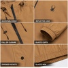 image:imageSpyder Mens Windbreaker Jacket  Hooded Lightweight Breathable HikingKhaki