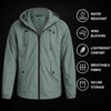 image:imageSpyder Mens Windbreaker Jacket  Hooded Lightweight Breathable HikingSpruce Green Forest