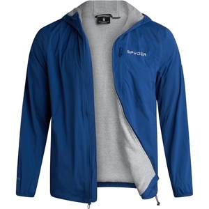 image:imageSpyder Mens Rain Jacket  Water Resistant Hooded Lightweight TravelTrue Blue