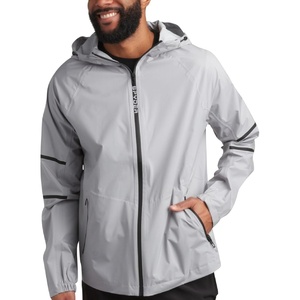 image:imageSpyder Mens Rain Jacket  Waterproof Lightweight Hooded WindbreakerPewter Reflective Taping