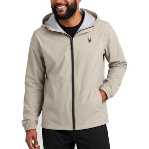 image:imageSpyder Mens Rain Jacket  Waterproof Lightweight Hooded WindbreakerStone Beige