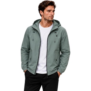 image:imageSpyder Mens Windbreaker Jacket  Hooded Lightweight Breathable HikingSpruce Green Forest
