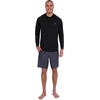 image:imageSpyder Mens Hooded Long Sleeve Rashguard  QuickDry Long Sleeve Swim Shirt Sun ProtectionBlack