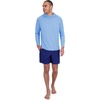 image:imageSpyder Mens Hooded Long Sleeve Rashguard  QuickDry Swim Shirt Sun Protection Performance HoodieAzure