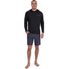 image:imageSpyder Mens Hooded Long Sleeve Rashguard  QuickDry Swim Shirt Sun Protection Performance HoodieEbony