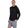 image:imageSpyder Mens Hooded Long Sleeve Rashguard  QuickDry Swim Shirt Sun Protection TopBlack