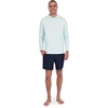 image:imageSpyder Mens Hooded Long Sleeve Rashguard  QuickDry Swim Shirt Sun Protection TopBlue Glass