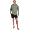 image:imageSpyder Mens Hooded Long Sleeve Rashguard  QuickDry Swim Shirt Sun Protection TopSea Green