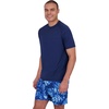 image:imageSpyder Mens Short Sleeve Rashguard  QuickDry Swim Shirt with Sun Protection Performance TopAbyss