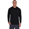 image:imageSpyder Mens Hooded Long Sleeve Rashguard  QuickDry Long Sleeve Swim Shirt Sun ProtectionBlack