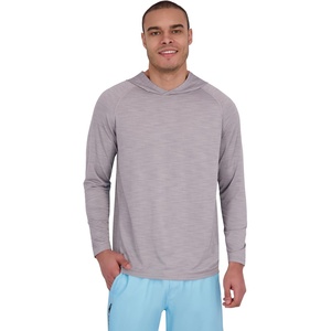 image:imageSpyder Mens Hooded Long Sleeve Rashguard  QuickDry Long Sleeve Swim Shirt Sun ProtectionAlloy